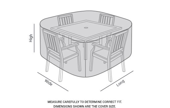 Portofino Patio Covers | Square Table Set Cover